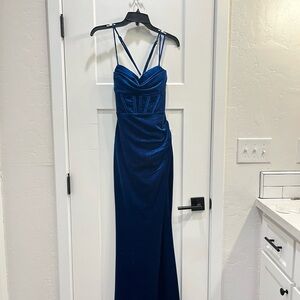 Windsor | Dresses | Windsor Kaliyah Formal High Slit Lurex Dress | Poshmark